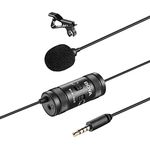 Boya BY-M1 Pro II, Lavalier Mikrofon mit 50-20.000 Hz Frequenzbereich, 600 cm Kabel und eingebautem Windschutz