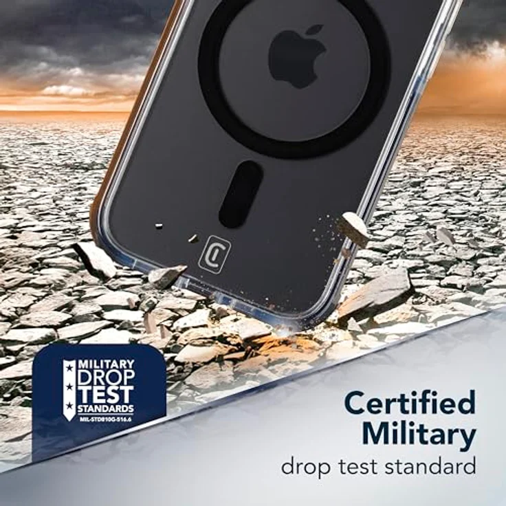 cellularline Clear Strong, Harte Schutzhülle mit Gummirändern für iPhone Air, transparent, stoßfest, schützt vor Stürzen und Aufprall, enthält recyceltes Material, antibakterielle Formel – Bild 4