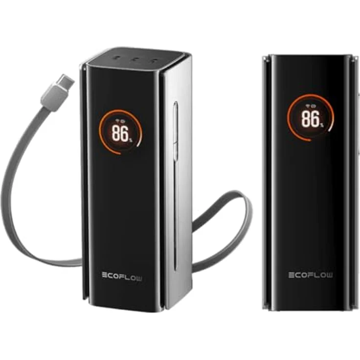 EcoFlow RAPID Pro Power Banka, 20000mAh, schnelles Aufladen mit 230W Leistung, inkl. 100W einziehbarem USB-C-Kabel – Bild 2