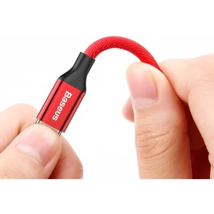 Baseus Yiven USB / Lightning Ladekabel, Textilkabel 1,8m in Rot, schnelles Laden 2A, verstärkte Verbindung, Datenübertragung – Bild 2