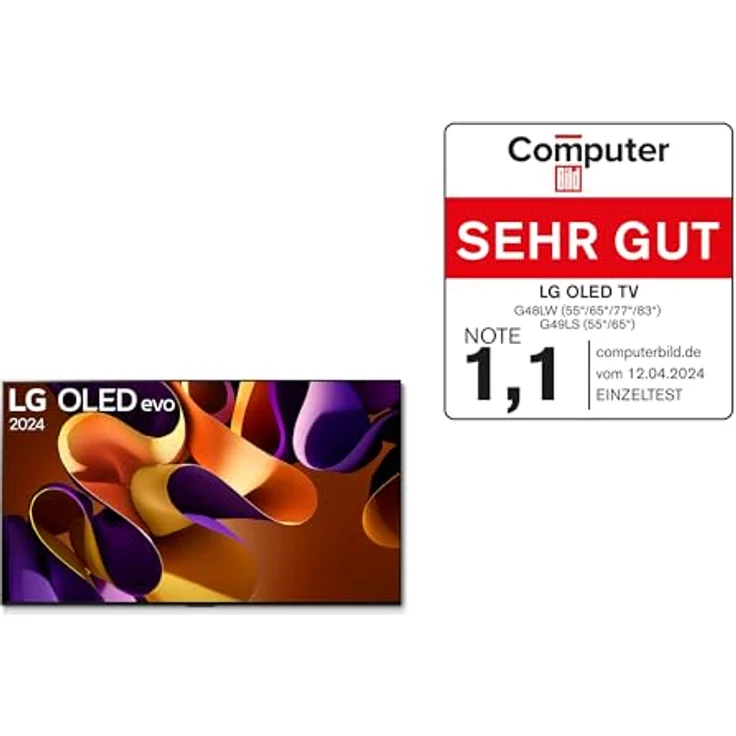 LG OLED77G48LW TV 77" (195 cm) OLED evo Fernseher (α11 4K AI-Prozessor, Dolby Vision, bis zu 120Hz) [Modelljahr 2024], Schwarz – Bild 2