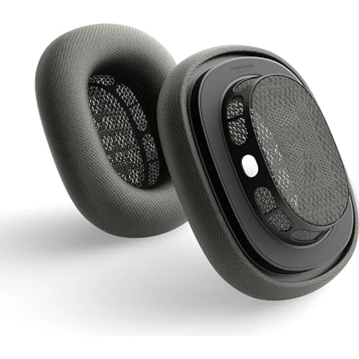 VONMÄHLEN Air Cushions, Ersatz Ohrpolster für AirPods Max, magnetische Befestigung, atmungsaktiv und schweißresistent - schwarz – Bild 1