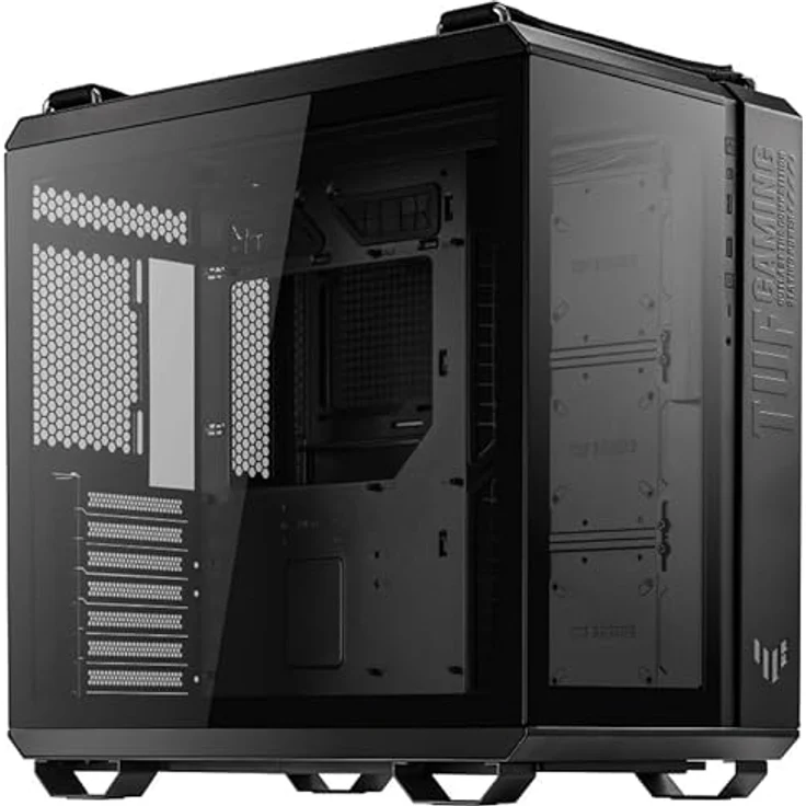 ASUS TUF Gaming GT502 Horizon TG ARGB Schwarz, Doppelkammergehäuse mit Panorama-Design und Glasplatte, 4 vorinstallierte ARGB-Lüfter, Hochgeschwindigkeits-USB-C-Anschluss, werkzeuglose Montage – Bild 4