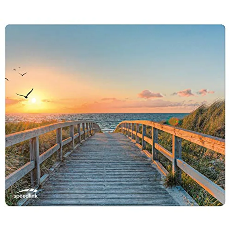 Speedlink SILK Mousepad - Mauspad mit weicher Textiloberfläche und antistatischer Wirkung, Maße: 23 x 19 x 0,2 cm, Strand