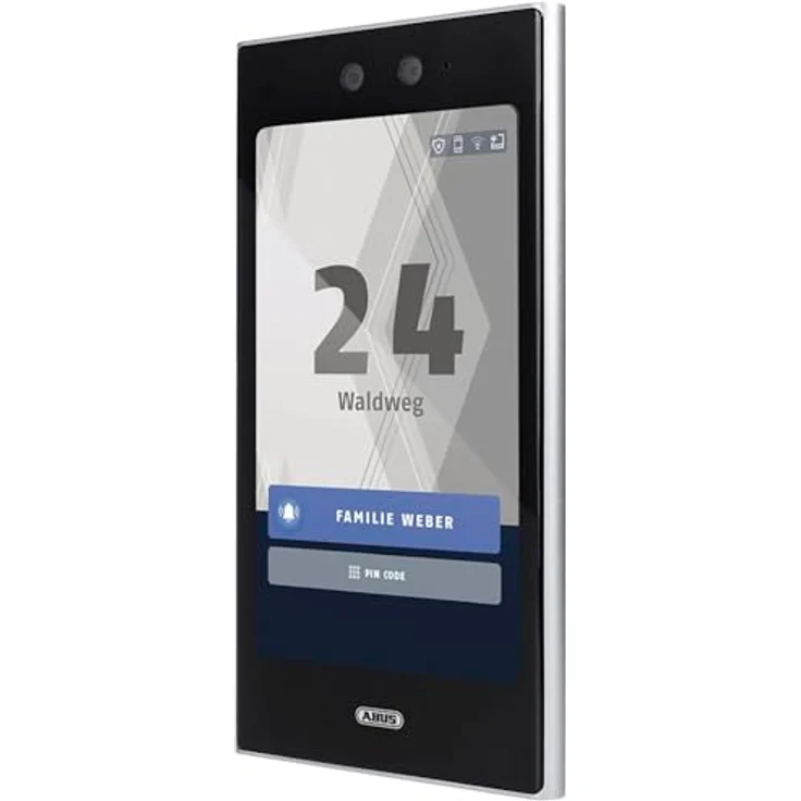 ABUS FaceXess Türsprechanlage - Video Türklingel mit Dual-Kamera, LCD-Touchscreen 1280x1080 Pixel, schwarz/Silber, wetterfest IP65, Gesichtserkennung, schlüsselloser Zutritt – Bild 3