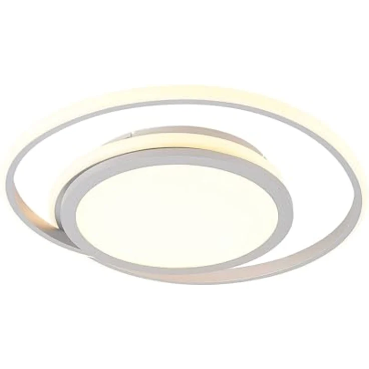 Lucande LED Deckenleuchte 'Noud' dimmbar in Chrom aus Metall (1 flammig) - Energiesparende Schlafzimmerlampe mit Dimmer – Bild 1