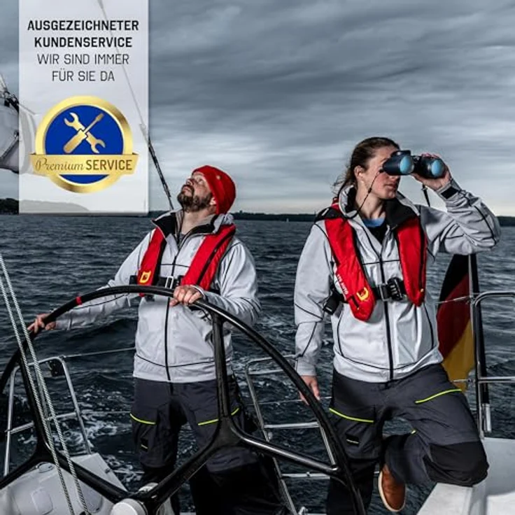 Steiner Marine-Fernglas Navigator Autobright 7x50c - Reduziert Blendungen, HD-stabilisierter Kompass, deutsche Qualitätsoptik - für Wassersportler, blau – Bild 5