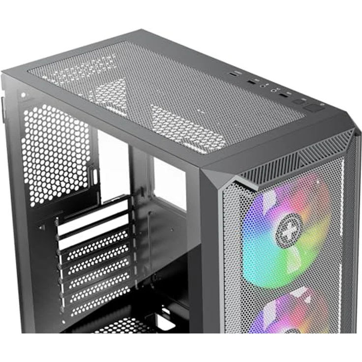 Xilence ATX Miditower (Mini ITX, ATX, mATX), PC Gehäuse, Schwarz – Bild 4