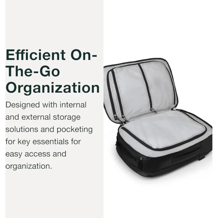 Osprey Transporter Carry On Bag 36, Reiserucksack 50 cm, 100% Polyester, schwarz – Bild 4