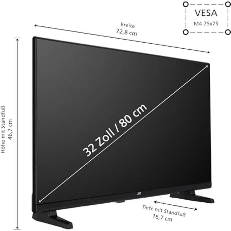 JVC 32 Zoll Fernseher/TiVo Smart TV (HD-Ready, HDR, Triple-Tuner, 6 Monate HD+ inkl.) LT-32VH5355 – Bild 3