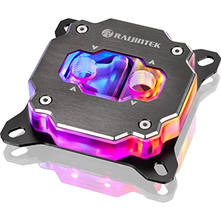 Raijintek Forkis Pro RBW CPU Wasserkühlung Block für Custom Wasserkühlung Set, CPU Kühler RGB Adressierbar, Kompatibel mit Intel und AMD CPU – Bild 2