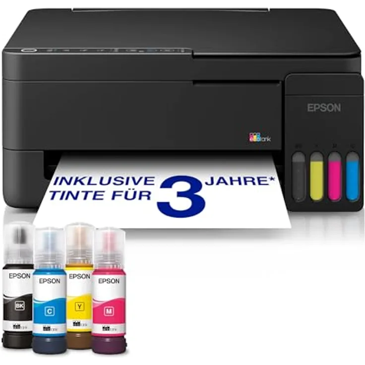 Epson EcoTank ET-2912, Multifunktionsdrucker mit Tintenbehältersystem, Farbe, drahtlose Konnektivität