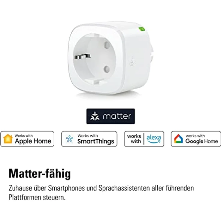 Eve Energy (Matter) – Smarte Steckdose, Matter & Thread, TÜV-zertifiziert, funktioniert mit Apple Home, Alexa, Google Home, SmartThings, Thread Border Router erforderlich – Bild 2