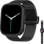 Levowatch DOITX3 Herren Smartwatch, 2.1" AMOLED Always-On Display, 3 Armbänder, BT5.3, Fitness Tracker Uhr, wasserdicht - Schwarz/Nylon/Edelstahl