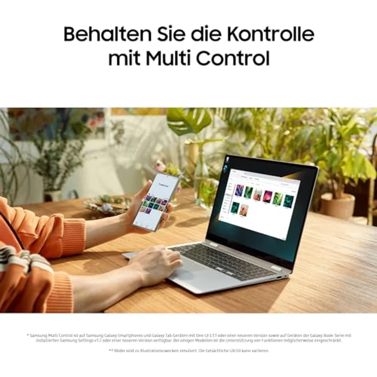 Samsung Galaxy Book4 Pro 360, 16" 2-in-1 Notebook mit Intel Core Ultra 7, 16 GB RAM, 512 GB SSD, Silber – Bild 7