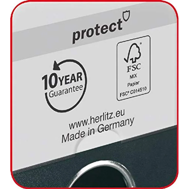 Herlitz Aktenordner maX.file protect A4 8cm neon grün, mit Qualitäts-Hebelmechanik und Sichttasche am Rücken – Bild 4
