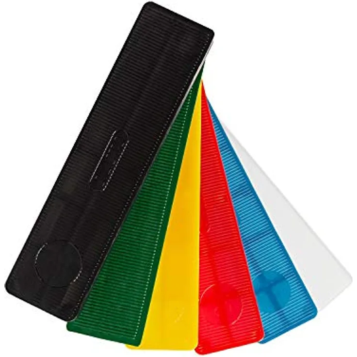 SILISTO Kunststoff Verglasungsklötze Abstandhalter Set mehrfarbig 100 x 30 x 1-6 mm, 600 Stück - Made in Germany
