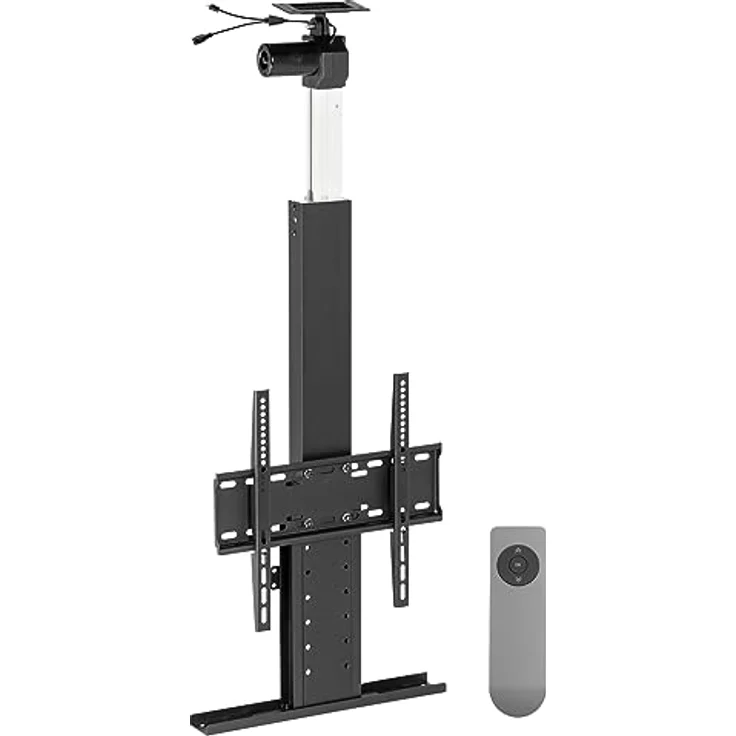 my wall Motorisierter TV-Lift HP64L zum Einbau in die Decke, TV Deckenhalterung, Verstellbarer Höhenbereich, 32-55 Zoll, belastbar bis 45kg, mit Fernbedienung, TV Lift Elektrisch, Deckenhalterung – Bild 1