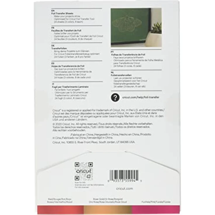 Cricut 2008717, Rubin Transferfolien-Sampler, (24 Stück), One Size – Bild 2