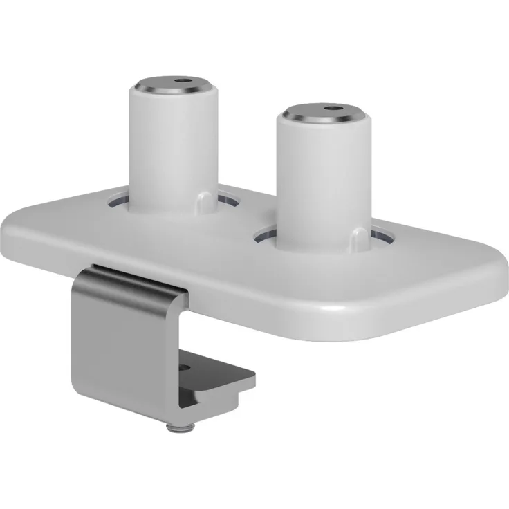 Dataflex Viewprime S Single 65.940 ws, Tischklemme für Schreibtische, weiß, geeignet für Monitorarm 65.210, für Tischplattenstärken 18-25 mm