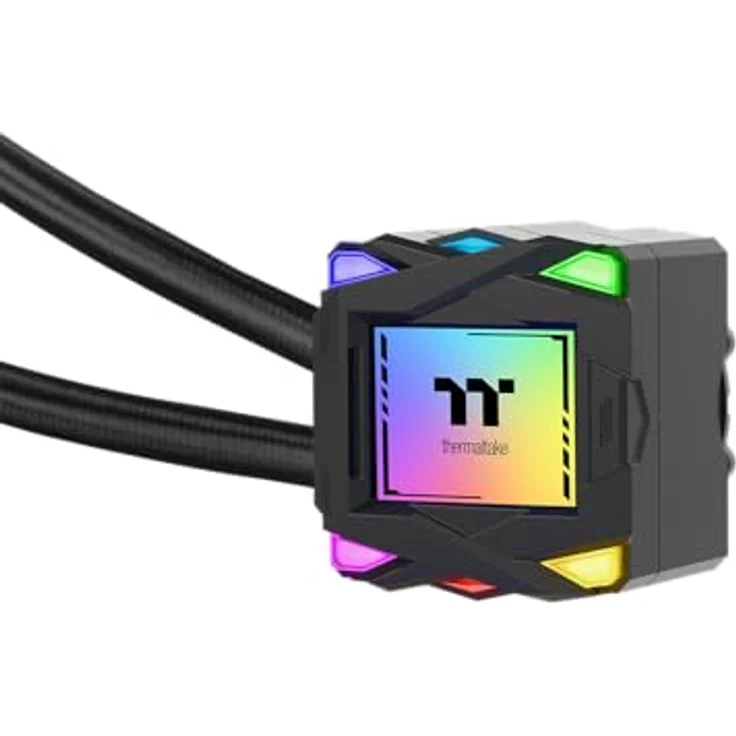 Thermaltake LA240 ARGB, All-In-One Liquid Cooler mit RGB-Beleuchtung, 120-mm-PWM-Lüftern, Schwarz – Bild 3