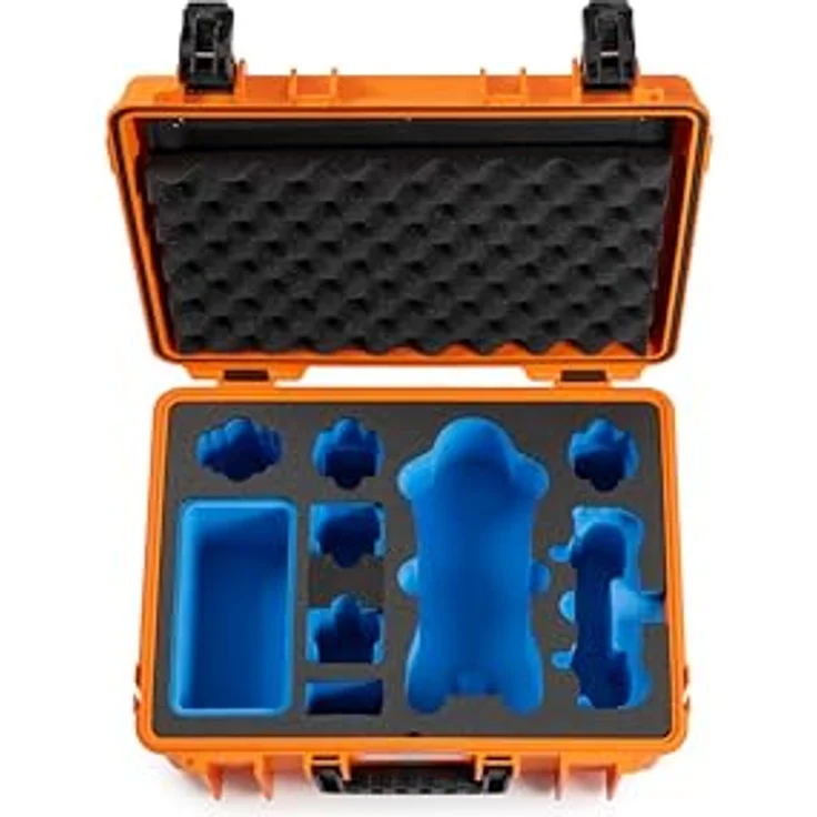 B & W International Transportkoffer für DJI Mavic 4 Pro Fly More Combo, stabil, wasserdicht, temperaturstabil, schwarz/blau – Bild 6