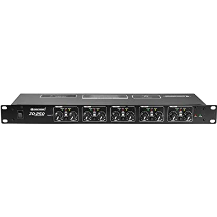 Omnitronic ZD-250B Zonen-Verteiler, Mischpult für Studio- und Livemixer, Schwarz - präzise Signalverteilung, kompakte Bauweise, robuste Konstruktion – Bild 1