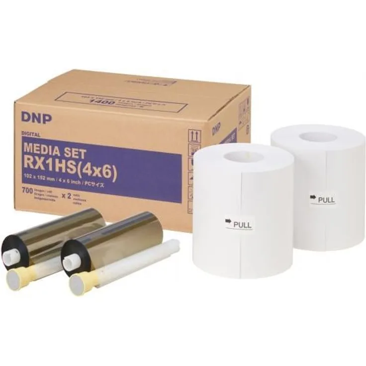 DNP, Kopierpapier, Papier DSRX1HS-4X6HS 2 Rollen à 700 St. 10x15 für DS-RX1HS (1400 x)