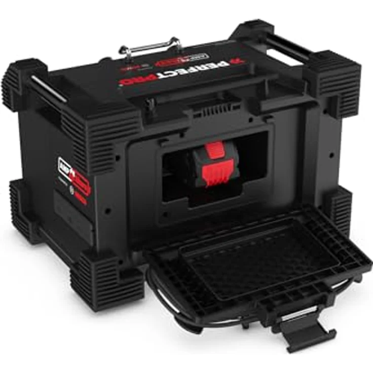 PerfectPro Baustellenradio ROCKHART Bosch 18V, das grösste und stärkste Baustellenradio aller Zeiten, kompatibel mit Bosch Professional 18V Akku - Schwarz – Bild 5
