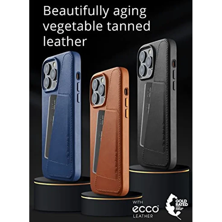 Mujjo Lederhülle für iPhone 14 Pro Max | Schutzhülle mit Kartenhalter, Lederhülle für iPhone 14 Pro Max, Handyhülle für iPhone 14 Pro Max, Brieftasche für iPhone 14 Pro Max – Bild 4