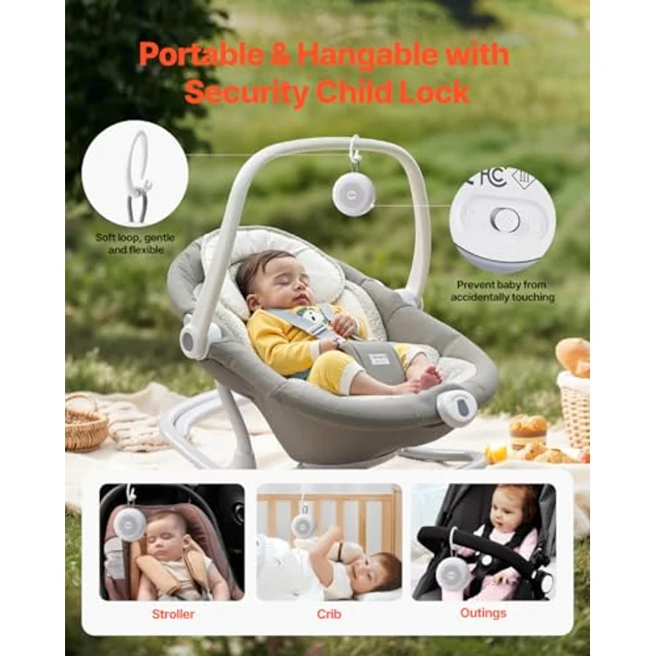 VEVOR HFD-W30, Einschlafhilfe White Noise Machine mit 20 Musiktiteln, 4-in-1 Soundmaschine, automatischem Abschalttimer, sanftem Ringlicht, Speicherfunktion & Kindersicherung – Bild 6
