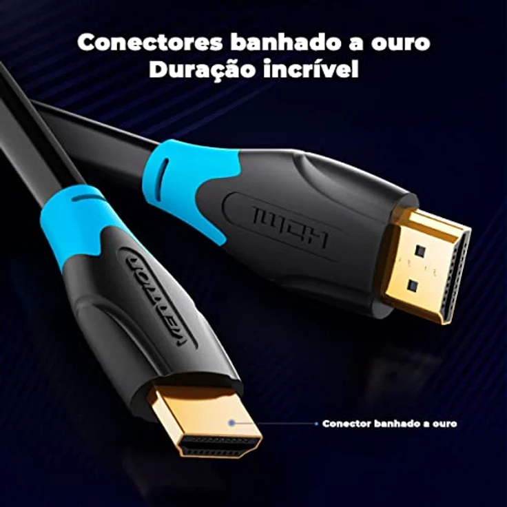 Vention AAC HDMI-Kabel, 0,75 m, Schwarz, 4K/2K Unterstützung, vergoldete Stecker, hohe Zähigkeit – Bild 4