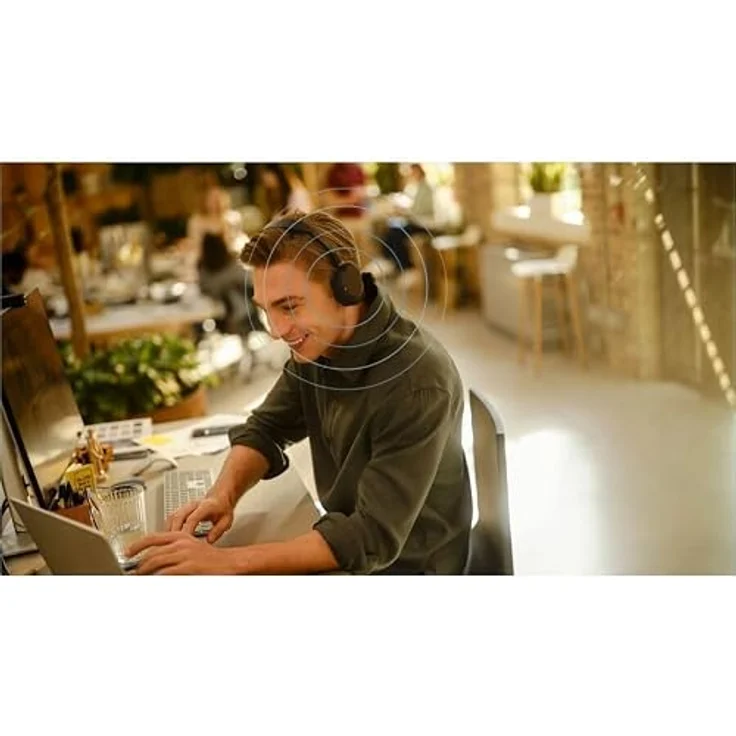 Jabra Evolve3 65 Flex UC, Faltbare On Ear Kopfhörer mit adaptiver Geräuschunterdrückung, Bluetooth® Schwarz – Bild 3