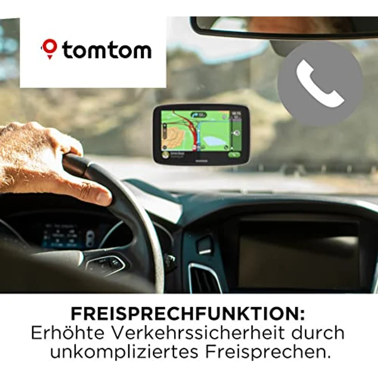 TomTom GO Essential, 6 Zoll Navigationsgerät mit TomTom Traffic, Lebenslangen Karten-Updates Europa, Freisprechen und Wi-Fi Updates – Bild 2