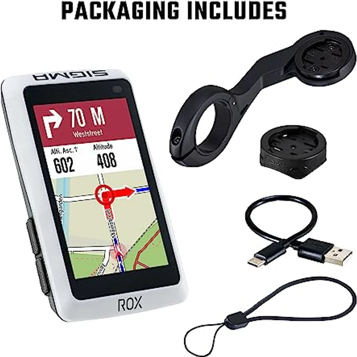 Sigma GPS Fahrradcomputer - Rox 12.1 Evo Basic Set, White, Bluetooth, GPS, GLONASS – Bild 5