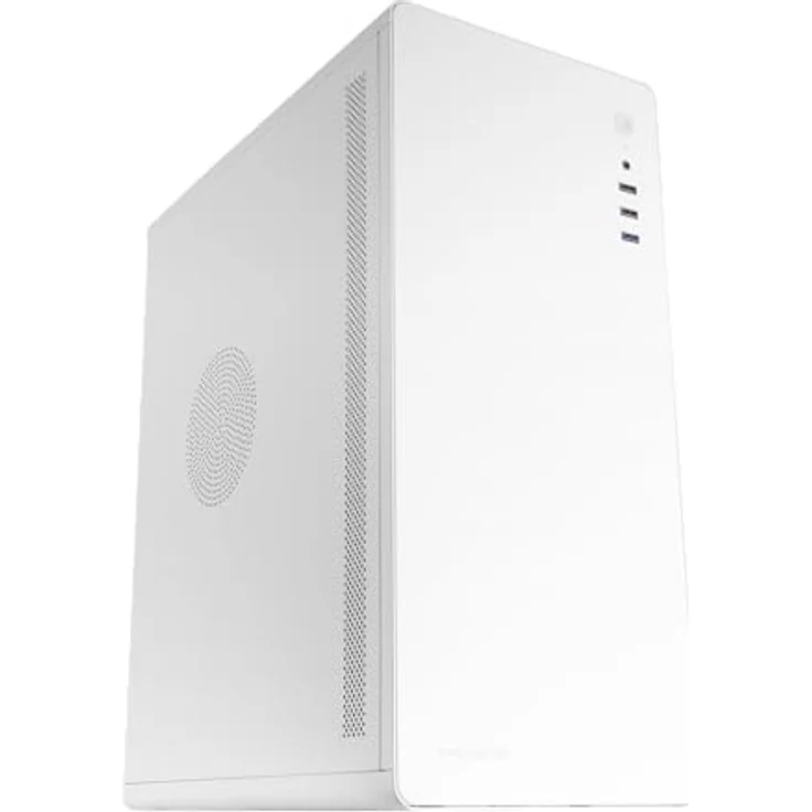 Mars Gaming Tacens ENSIS, PC ATX Gehäuse, Ganzmetall Design, Ultra-Robuste Struktur, Weiß – Bild 1