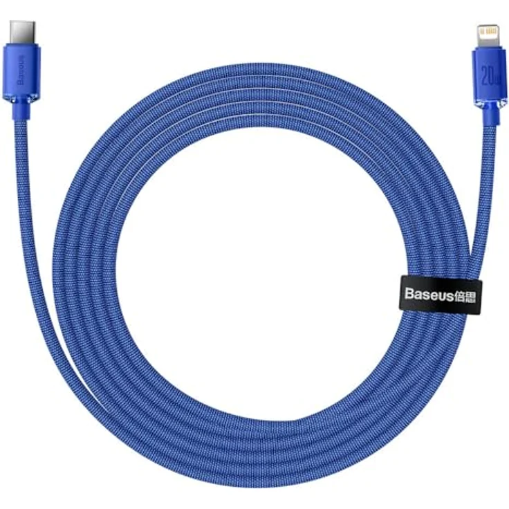 Baseus Crystal Shine Series USB-C auf Lightning Kabel, 20W Schnelllade- und Datenübertragungskabel, 2m, blau – Bild 4