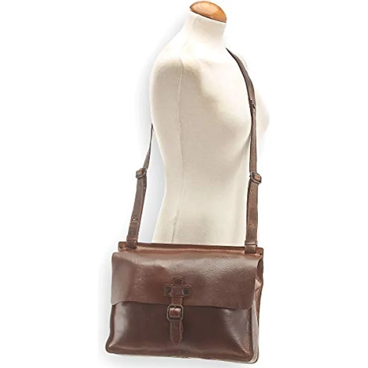 Harold's Umhängetasche Aberdeen 2908, Messengerbag S aus Rindleder, 5 Innenfächer, braun – Bild 4