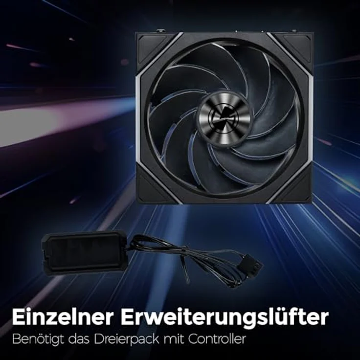 Lian Li UNI FAN TL Wireless Lüfter, ARGB, PWM - Reverse Blade, 120mm, schwarz – Bild 3