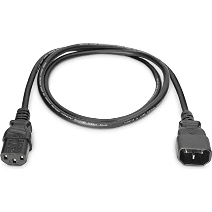 ASSMANN Verlängerung für Netzanschluss-, Kaltgerätekabel, EU Version, C14 auf C13, Stecker-Buchse, H05VV-F3G, 0.75 mm², Länge 1.8 m – Bild 3