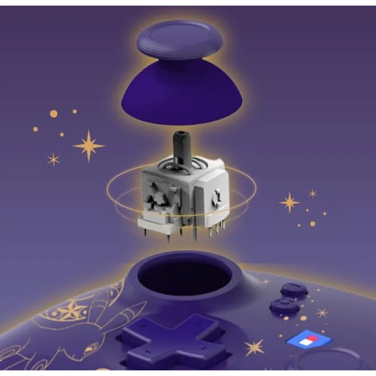 HORI Wireless PAD Turbo (Espeon & Umbreon) für Nintendo Switch 2, kabelloser Controller mit 10 Stunden Akkulaufzeit, programmierbaren Rücktasten und präzisen TMR-Sticks, lila – Bild 5