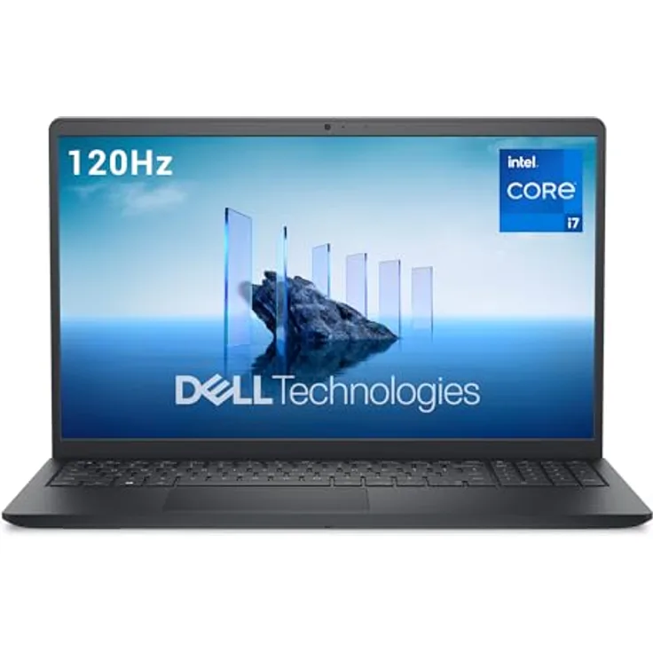 Dell 15 Laptop DC15250, 15.6" FHD (1920 x 1080) 120Hz, Intel Core i7-1355U, 16GB RAM, 512GB SSD, Windows 11 Home, QWERTZ Backlit Keyboard - Schwarz