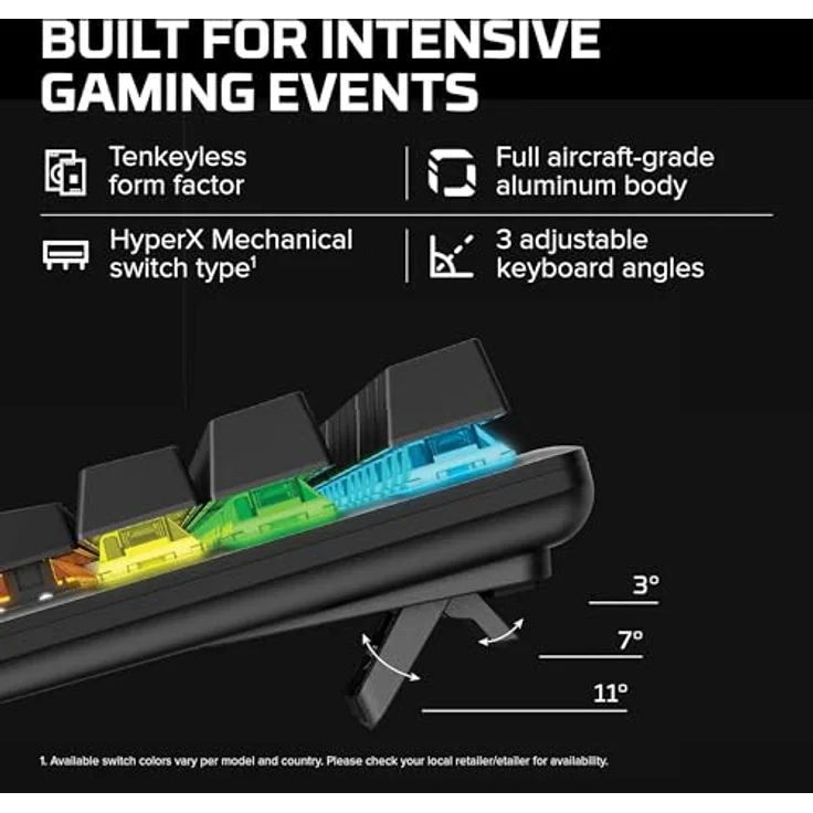 HyperX Keyboard Alloy Origins CORE/PBT HX RED 639N7AA#ABA - Mechanische Gaming-Tastatur mit PBT Keycaps – Bild 4