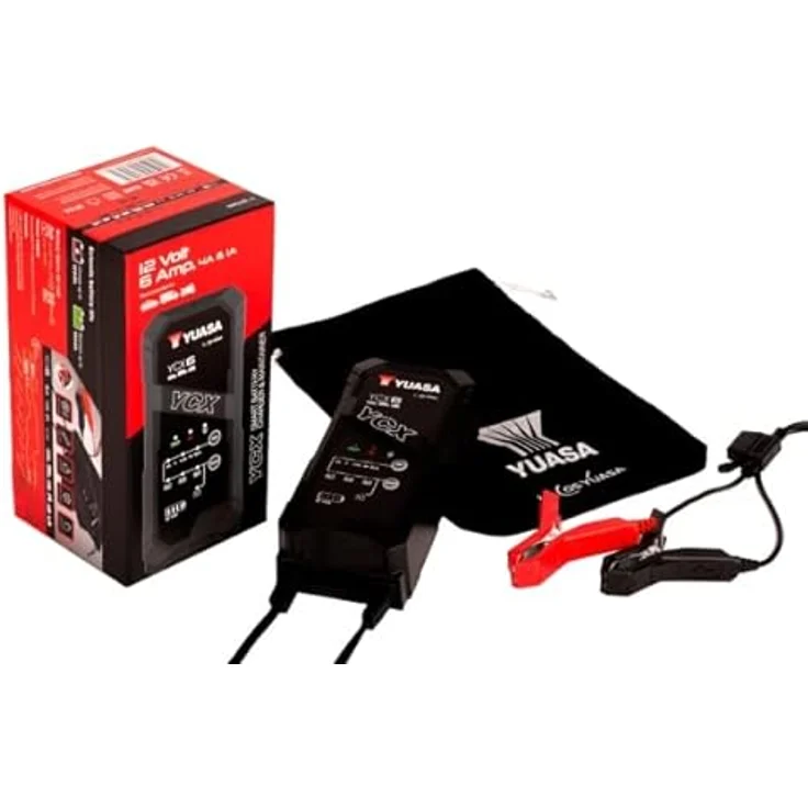 Yuasa GS Yuasa Spezial Smart Charger 12V YCX6 Ladegerät für AGM Lithium Gel Batterien, neunstufiger Lade- und Ladungserhalt-Prozess, schnelles Aufladen, Automatische Batteriediagnose, aktiv gekühlt – Bild 2