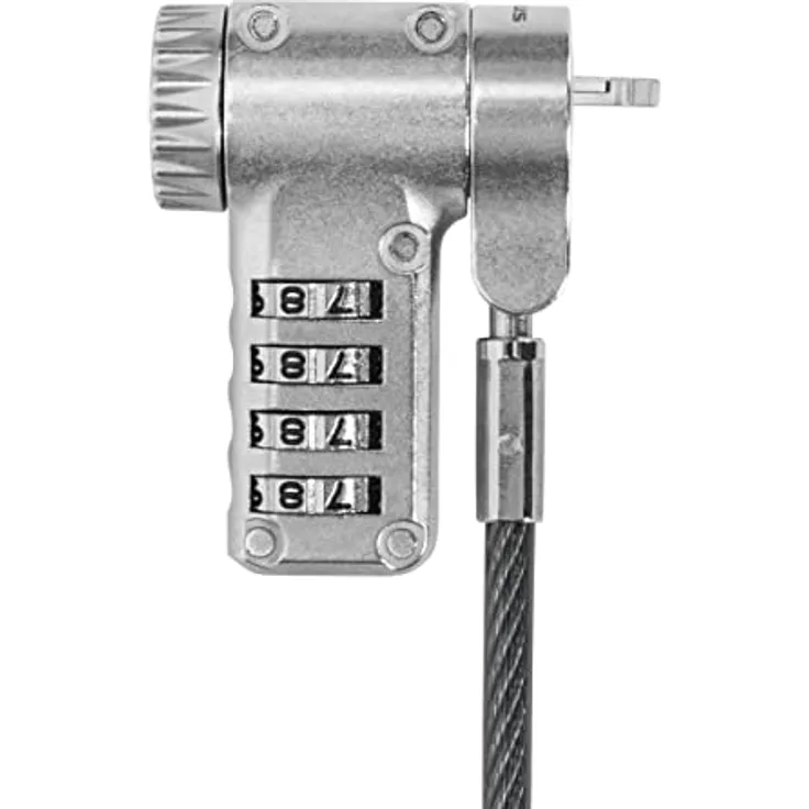 Targus DEFCON Ultimate Universal Serialized Combination Cable Lock, Kombinationsschloss mit anpassbarem Schlosskopf, Kabelschloss für Laptops/Notebooks, Kensington T-Lock, Nano, Noble Wedgelock