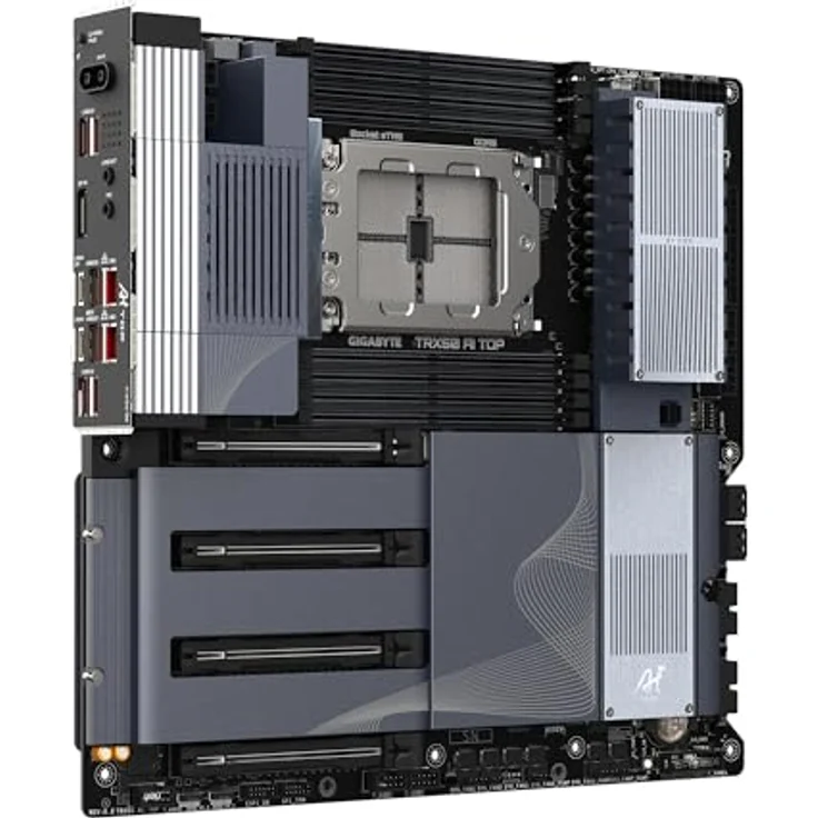 Gigabyte TRX50 AI TOP Motherboard - Unterstützt AMD Ryzen PRO 7000 CPUs - bis zu 5200MHz DDR5 (OC) - 10GbE LAN - PCIe 5.0 + WiFi 7 – Bild 3