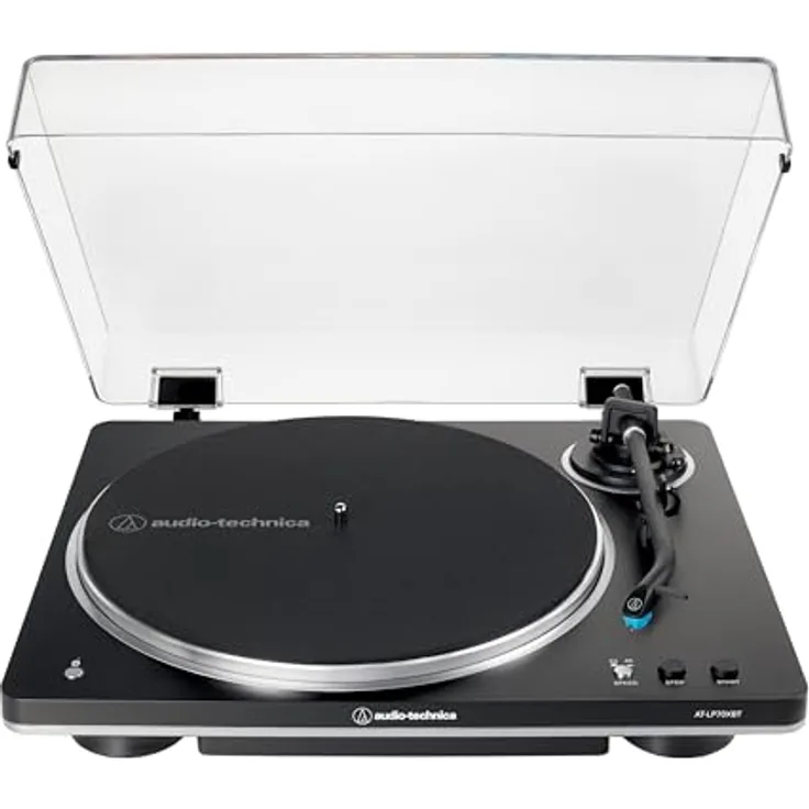 Audio-Technica AT-LP70XBT Fully Automatic Wireless Belt-Drive Turntable (Black/Silver)
