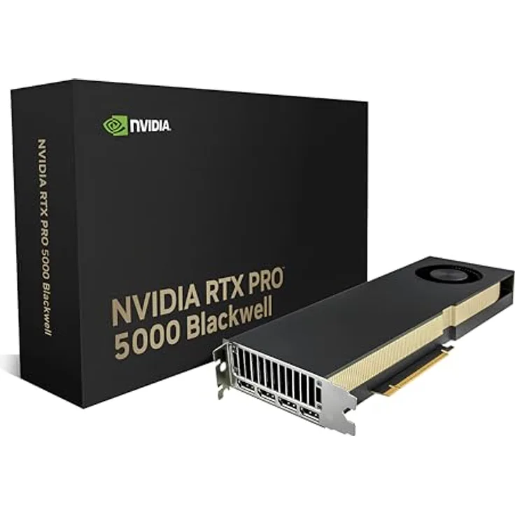 Nvidia RTX A4000, Grafikkarte mit 48GB GDDR7-RAM, PCIe x16, DisplayPort, bis zu 7680 x 4320 bei 100 Hz, Ray Tracing, AI Management