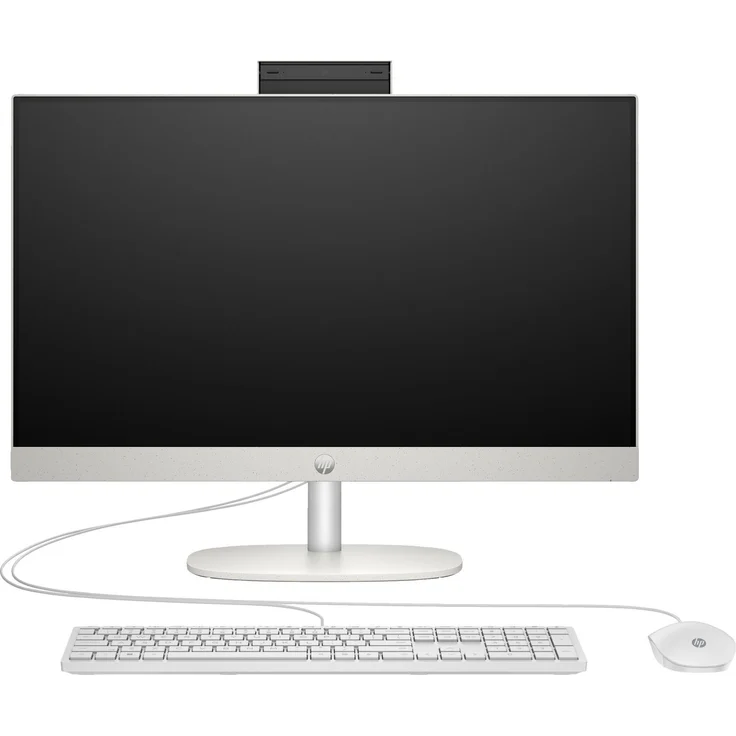 HP All-in-One PC 24-cr0110ng, 23.8" Full HD, AMD Ryzen™ 3, 8 GB RAM, 512 GB SSD, FreeDOS, Starry White – Bild 1