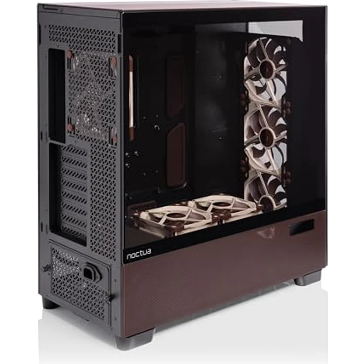 Noctua Antec Flux Pro Noctua Edition, ultraleises PC-Gehäuse mit Noctua Lüftern, Schwarz-Braun – Bild 4